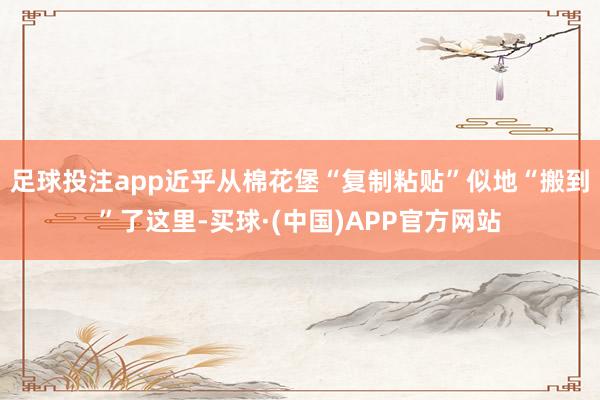 足球投注app近乎从棉花堡“复制粘贴”似地“搬到”了这里-买球·(中国)APP官方网站