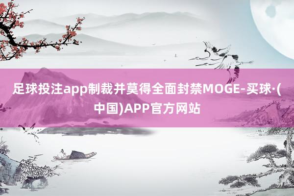 足球投注app制裁并莫得全面封禁MOGE-买球·(中国)APP官方网站