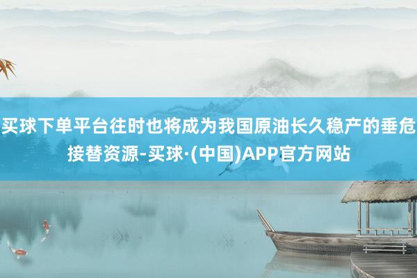 买球下单平台往时也将成为我国原油长久稳产的垂危接替资源-买球·(中国)APP官方网站