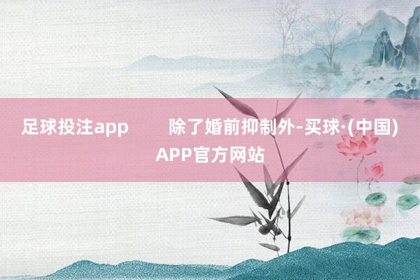 足球投注app        除了婚前抑制外-买球·(中国)APP官方网站