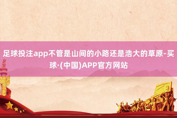 足球投注app不管是山间的小路还是浩大的草原-买球·(中国)APP官方网站