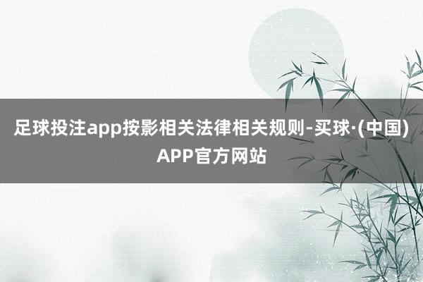 足球投注app按影相关法律相关规则-买球·(中国)APP官方网站