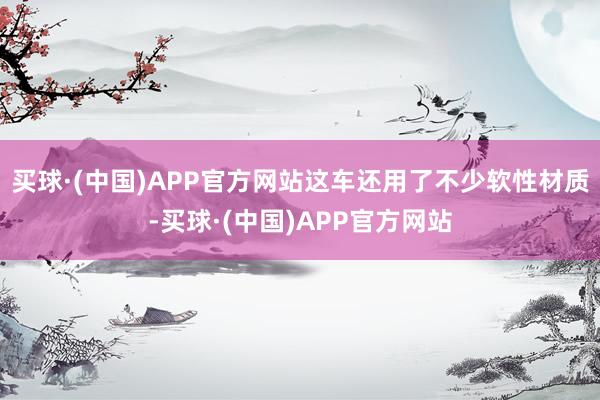 买球·(中国)APP官方网站这车还用了不少软性材质-买球·(中国)APP官方网站