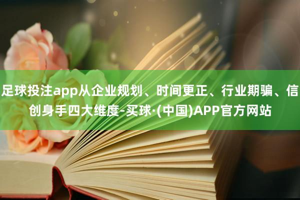 足球投注app从企业规划、时间更正、行业期骗、信创身手四大维度-买球·(中国)APP官方网站