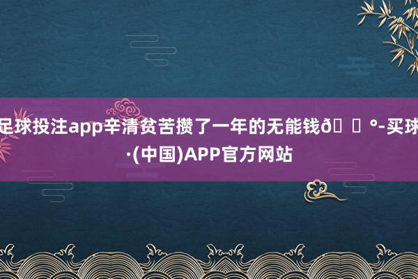 足球投注app辛清贫苦攒了一年的无能钱💰-买球·(中国)APP官方网站