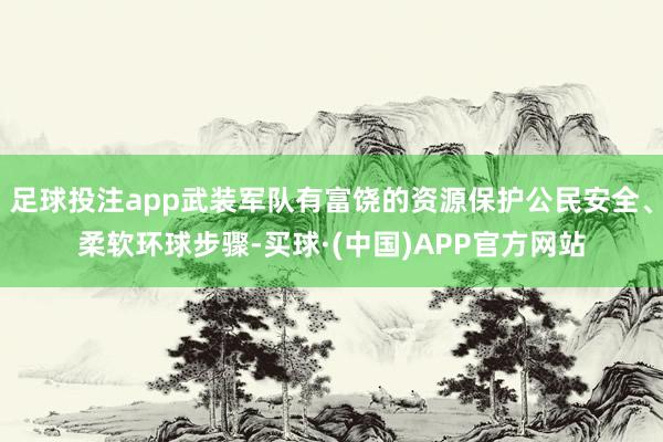 足球投注app武装军队有富饶的资源保护公民安全、柔软环球步骤-买球·(中国)APP官方网站