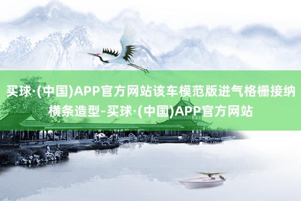 买球·(中国)APP官方网站该车模范版进气格栅接纳横条造型-买球·(中国)APP官方网站