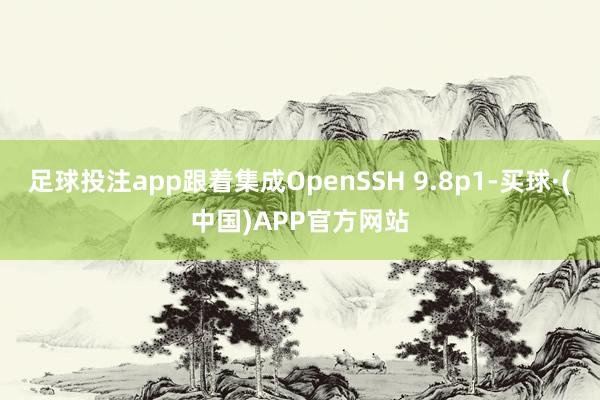 足球投注app跟着集成OpenSSH 9.8p1-买球·(中国)APP官方网站