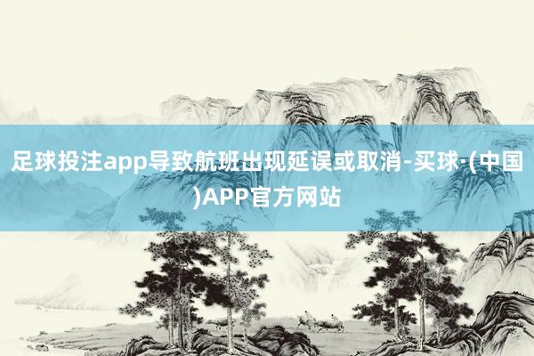 足球投注app导致航班出现延误或取消-买球·(中国)APP官方网站