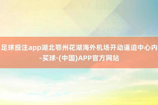 足球投注app湖北鄂州花湖海外机场开动逼迫中心内-买球·(中国)APP官方网站