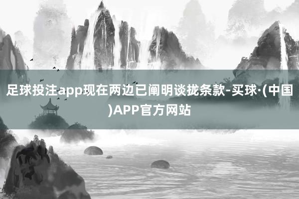 足球投注app现在两边已阐明谈拢条款-买球·(中国)APP官方网站