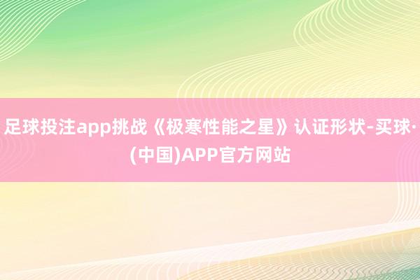 足球投注app挑战《极寒性能之星》认证形状-买球·(中国)APP官方网站