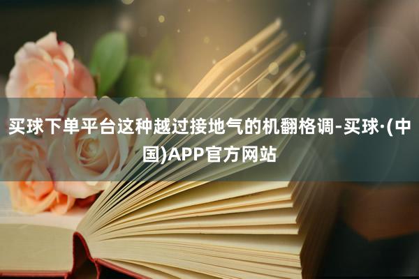 买球下单平台这种越过接地气的机翻格调-买球·(中国)APP官方网站