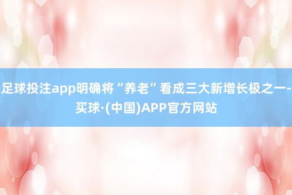 足球投注app明确将“养老”看成三大新增长极之一-买球·(中国)APP官方网站
