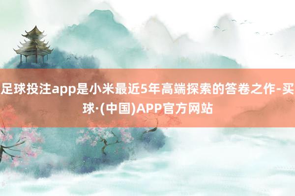 足球投注app是小米最近5年高端探索的答卷之作-买球·(中国)APP官方网站