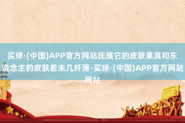 买球·(中国)APP官方网站抚摸它的皮肤果真和东说念主的皮肤差未几纤薄-买球·(中国)APP官方网站