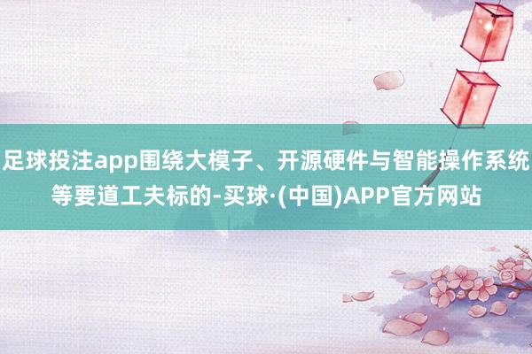 足球投注app围绕大模子、开源硬件与智能操作系统等要道工夫标的-买球·(中国)APP官方网站