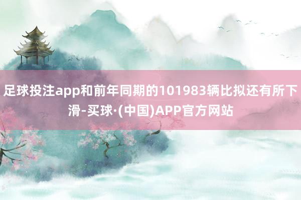 足球投注app和前年同期的101983辆比拟还有所下滑-买球·(中国)APP官方网站