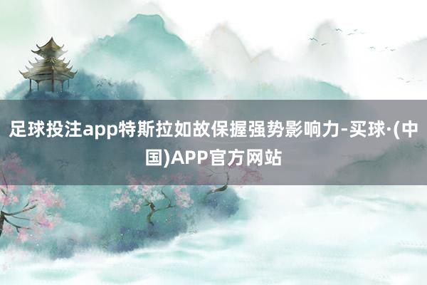 足球投注app特斯拉如故保握强势影响力-买球·(中国)APP官方网站