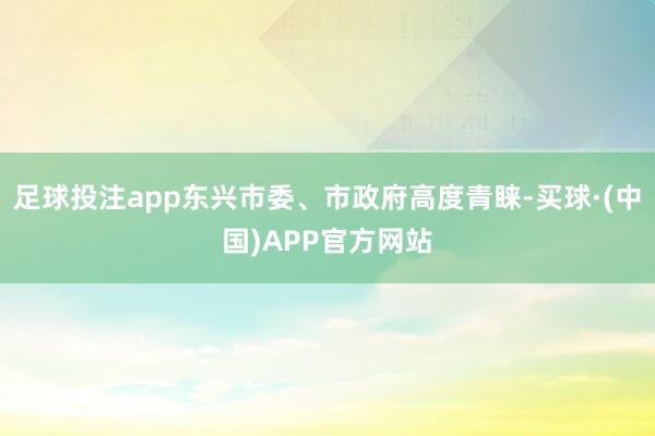 足球投注app东兴市委、市政府高度青睐-买球·(中国)APP官方网站