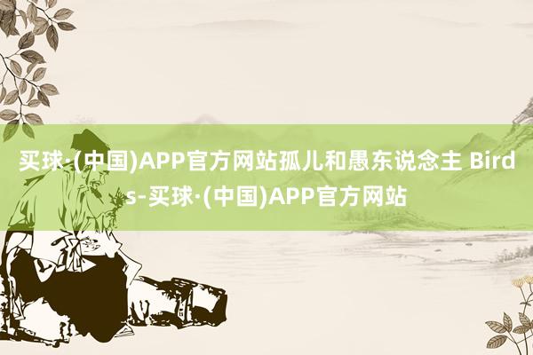 买球·(中国)APP官方网站孤儿和愚东说念主 Birds-买球·(中国)APP官方网站