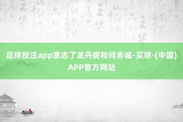 足球投注app意志了龙丹妮和何赤诚-买球·(中国)APP官方网站