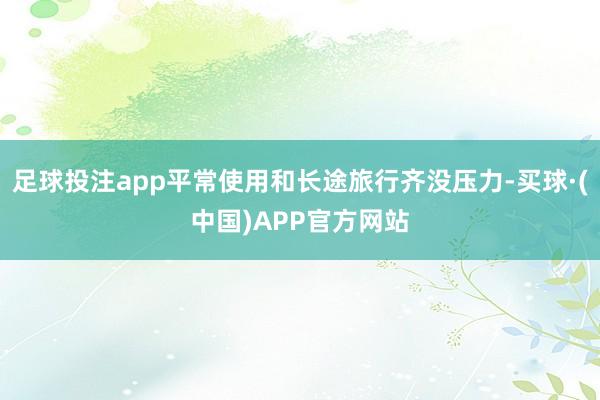 足球投注app平常使用和长途旅行齐没压力-买球·(中国)APP官方网站
