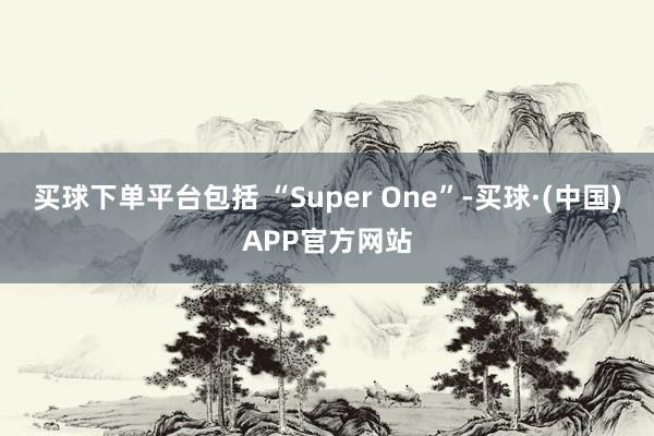 买球下单平台包括 “Super One”-买球·(中国)APP官方网站
