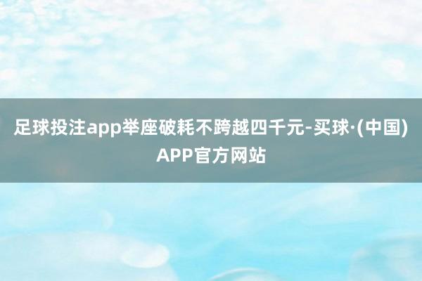 足球投注app举座破耗不跨越四千元-买球·(中国)APP官方网站
