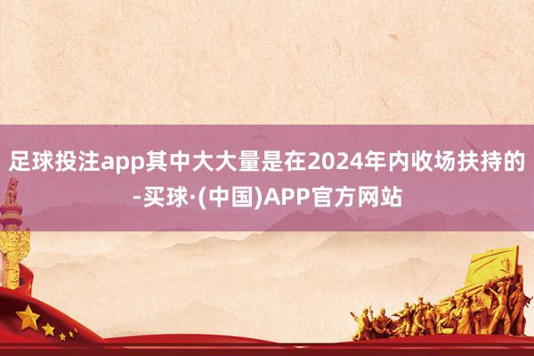 足球投注app其中大大量是在2024年内收场扶持的-买球·(中国)APP官方网站