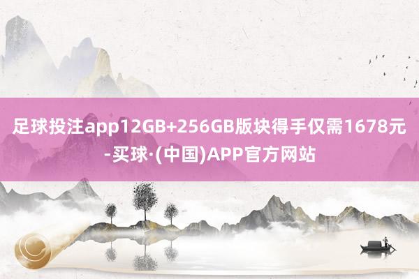 足球投注app12GB+256GB版块得手仅需1678元-买球·(中国)APP官方网站