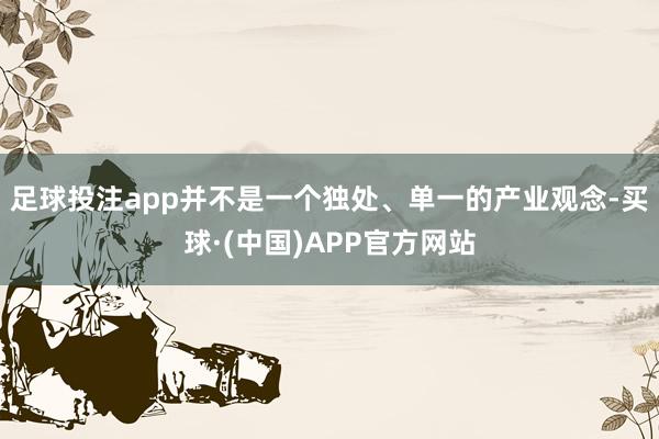 足球投注app并不是一个独处、单一的产业观念-买球·(中国)APP官方网站