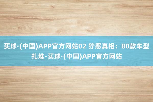 买球·(中国)APP官方网站02 狞恶真相：80款车型扎堆-买球·(中国)APP官方网站
