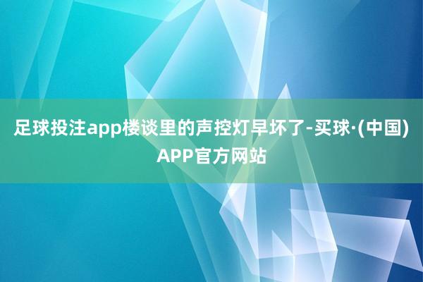 足球投注app楼谈里的声控灯早坏了-买球·(中国)APP官方网站