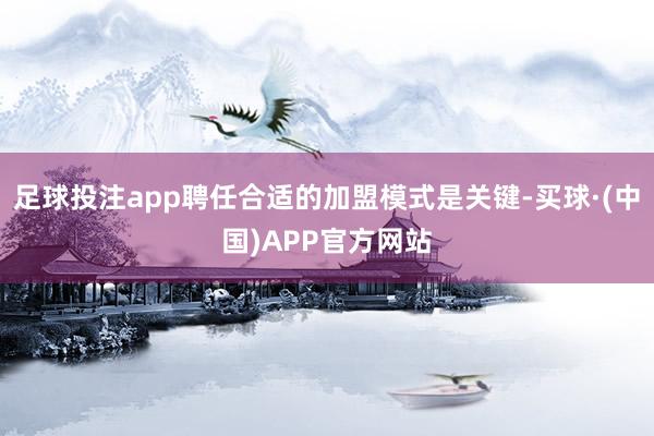 足球投注app聘任合适的加盟模式是关键-买球·(中国)APP官方网站