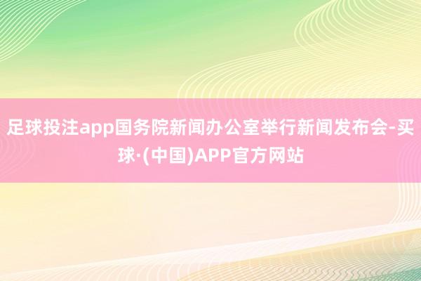 足球投注app国务院新闻办公室举行新闻发布会-买球·(中国)APP官方网站