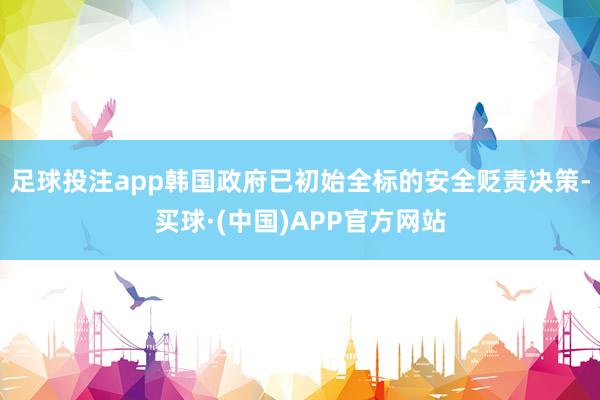 足球投注app韩国政府已初始全标的安全贬责决策-买球·(中国)APP官方网站