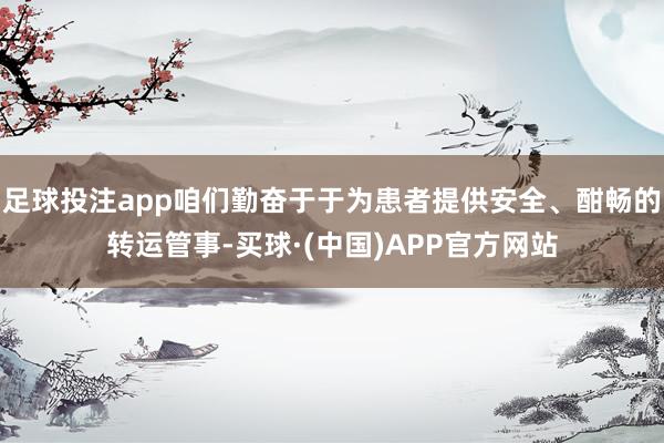 足球投注app咱们勤奋于于为患者提供安全、酣畅的转运管事-买球·(中国)APP官方网站