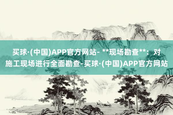 买球·(中国)APP官方网站- **现场勘查**：对施工现场进行全面勘查-买球·(中国)APP官方网站