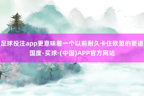 足球投注app更意味着一个以前耐久卡住欧盟的要道国度-买球·(中国)APP官方网站